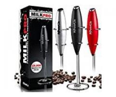 PowerLix Milk Frother Handheld Battery Operated Electric Foam Maker,