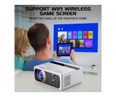 Full HD 1080P Projector 4K 8000 Lumens Cinema Projector Beamer for Android 10.0 WiFi 