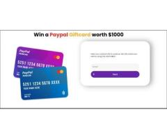  Get a $1000 Paypal Gift Card to Spend