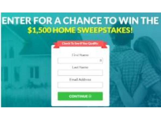 Get a $1500 Home Sweepstake Now!