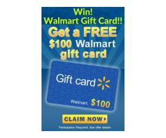 Win $100 WALMART GIFT CARD for FREE