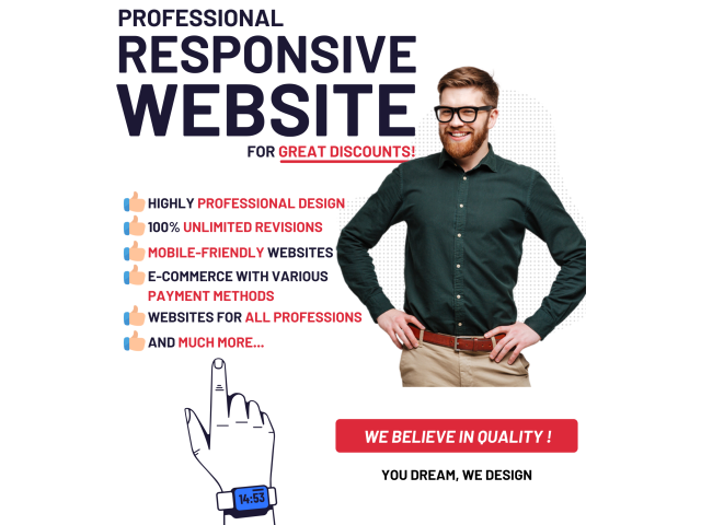 I will do the best professional website you can imagine and save you time and money