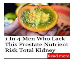 1 In 3 Men Who Lack This Prostate Nutrient Risk Total Kidney Shutdown