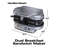 Hamilton Beach Dual Breakfast Sandwich Maker with Timer