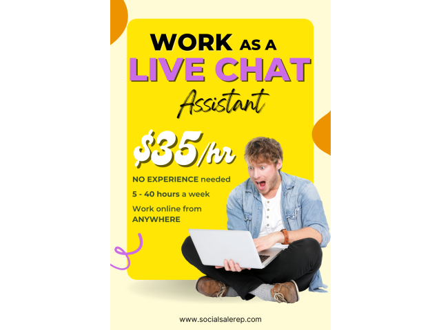 Live Chat Workers Needed $35HR