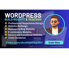 Build professional responsive wordpress website or wordpress website design
