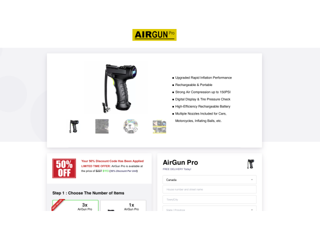 AirGun Pro – Cordless Air Pump