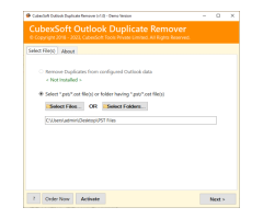 CubexSoft PST File Duplicate Remover
