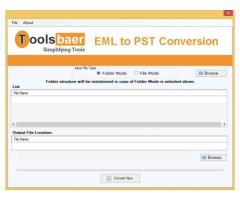 Effortless EML to PST Conversion Services by ToolsBaer Software