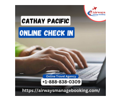 How can I check in for the Cathay Pacific flight?