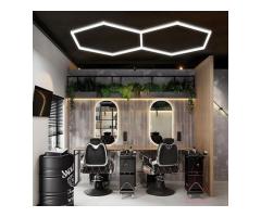 2 Hexagon Barber Shop Lights For Ceiling Light
