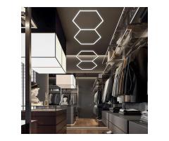2 Hexagon Barber Shop Lights For Ceiling Light
