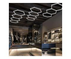 4 Hexagon Hang Shop Lights For Brand Shoe Store Light