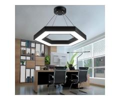 Hexagon LED Office Lights For Room Hollow Pendant Light