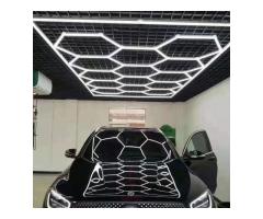 Hexagon Car Detailing Lights With Border Workshop Light