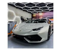 Modern Garage LED Lights Hexagon: Unleashing Vinyl Wrap Potential