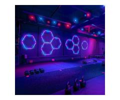 Futuristic Vibes: RGB Hexagon Lights Set the Mood for Parties